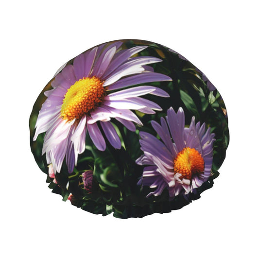 Daisy Plants Shower Cap For Women Reusable Double Layers Bathing Bath Cap Hair Caps Waterproof Elastic Band Ladies Spa Salon Shower Hat Hair Caps Beauty and Personal Care GDSHJKLW