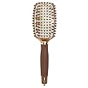 Olivia Garden NanoThermic Ceramic + Ion Flex Scalp-Hugging & Vented Hair Brush NT-FLEXBR (Boar) Beauty & Personal Care Olivia Garden