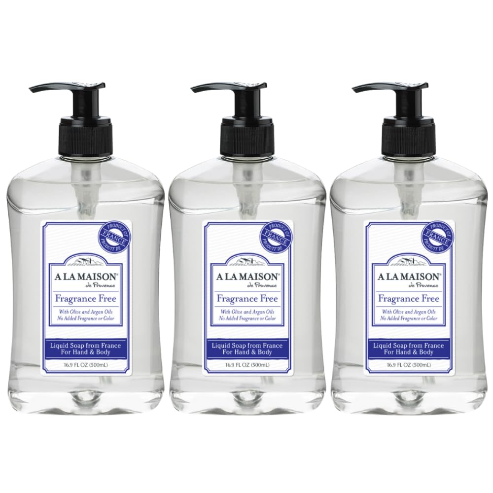 A LA MAISON French Liquid Hand Soap, Hypoallergenic Unscented - Natural Hand Wash Made with Essential Oils - Biodegradable, Plant-Based, Vegan Beauty & Personal Care A LA MAISON