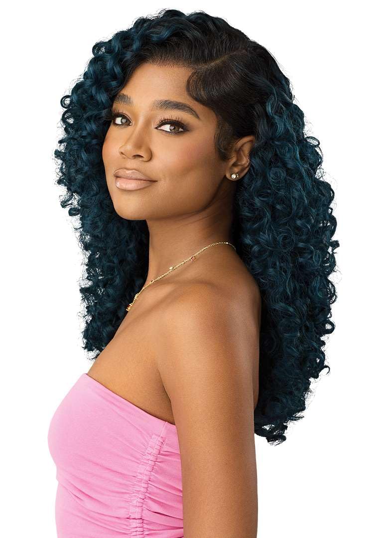 Outre Lace Front Wig -Perfect Hair Line 13X6 - True Frontal Peak Edge 707 (JET BLACK 1)