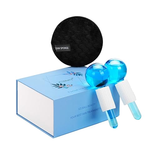 CIBLUTY ICE Globes for Facial, 2 PCS Facial Globes for Massage Tool, Facial Roller Cold Skin Massagers, Tighten Skin, Reduce Puffiness and Dark Beauty & Personal Care CIBLUTY