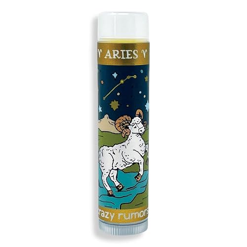 Crazy Rumors Aries Zodiac All Natural, Plant Based Lip Balm to Moisturize and Nourish your Lips - Fire Blend (Sweet Orange, Fresh Berry, Aromatic Beauty & Personal Care Crazy Rumors