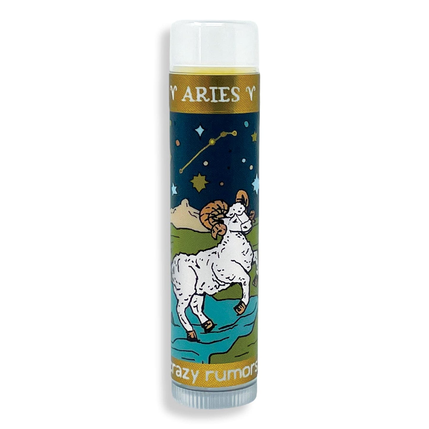 Crazy Rumors Aries Zodiac All Natural, Plant Based Lip Balm to Moisturize and Nourish your Lips - Fire Blend (Sweet Orange, Fresh Berry, Aromatic Beauty & Personal Care Crazy Rumors