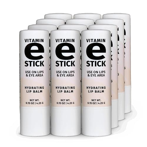 Reviva Labs Vitamin E Stick - Hydrating Lip Balm for Chapped Lips & Under Eye Care - Moisturizing with Beeswax, Shea Butter & Allantoin - Vitamin E Beauty & Personal Care Reviva Labs