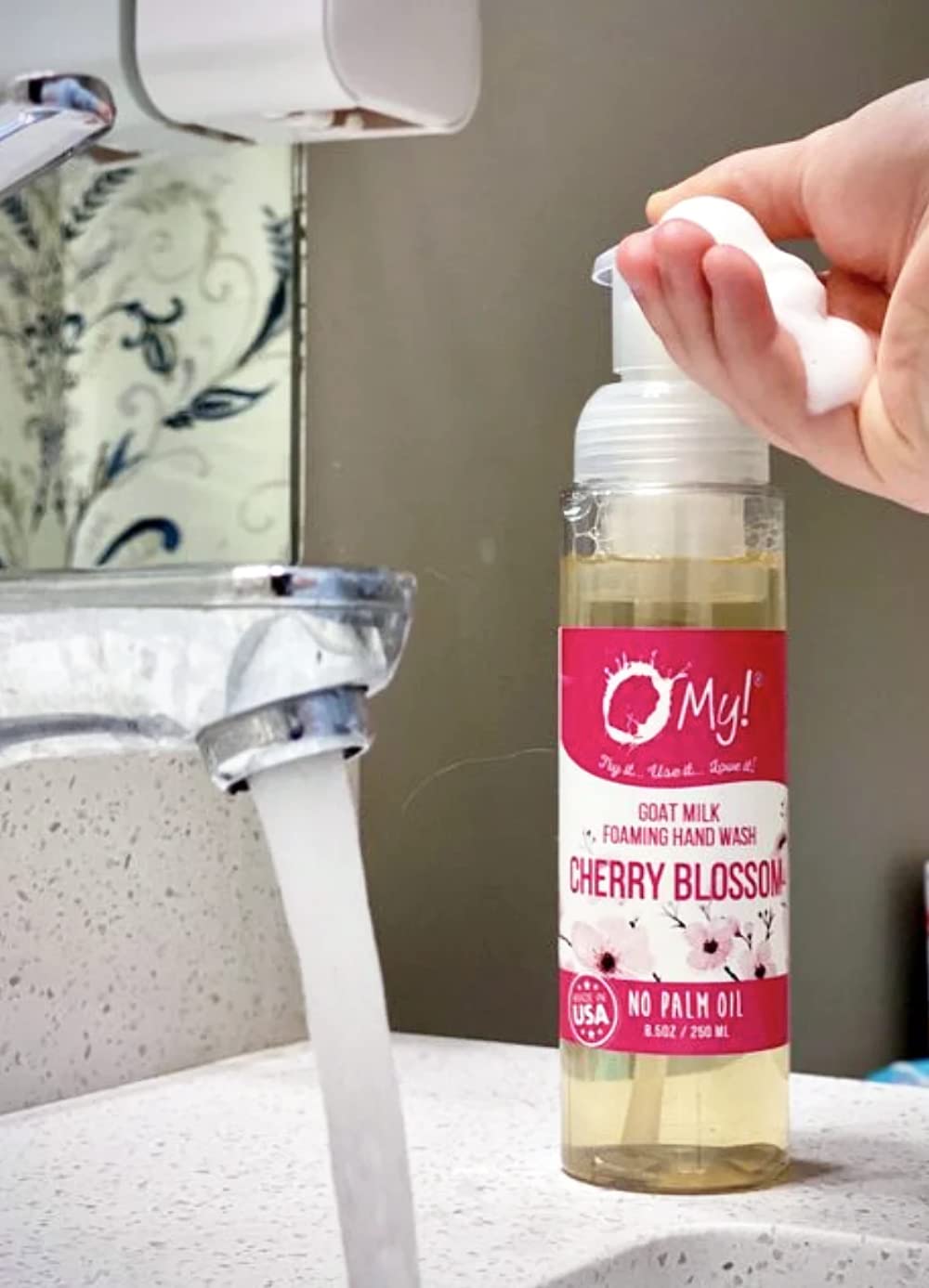 O My! Goat Milk Foaming Hand Wash | Rich, Creamy Foam | Made with Farm-Fresh Goat Milk | Free of Parabens & More | Handcrafted in USA Beauty & Personal Care O My!