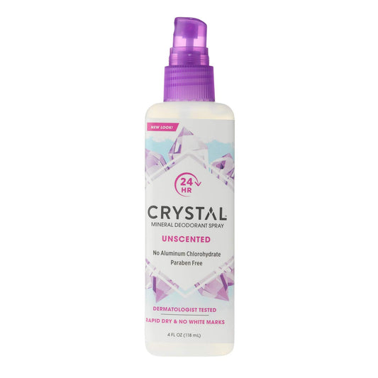 CRYSTAL Deodorant Spray - Unscented (4 fl oz) - 3 Pack (30009-3) Beauty and Personal Care Crystal Essence