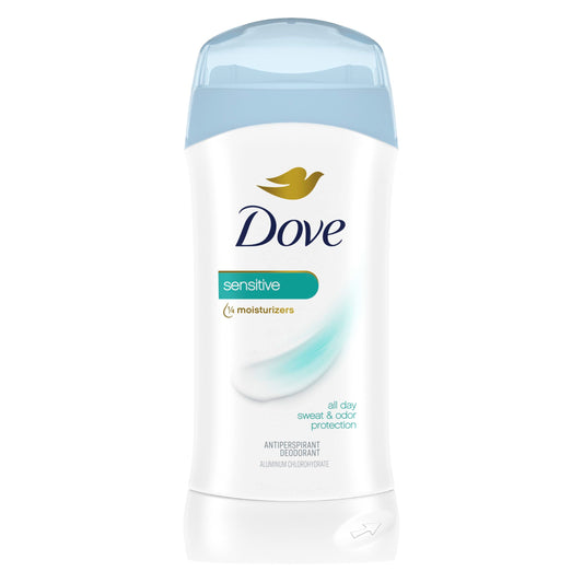 Dove Invisible Solid Antiperspirant Deodorant Stick Sensitive for Women, For 48H Underarm Sweat & Odor Protection 2.6 oz Beauty and Personal Care Dove