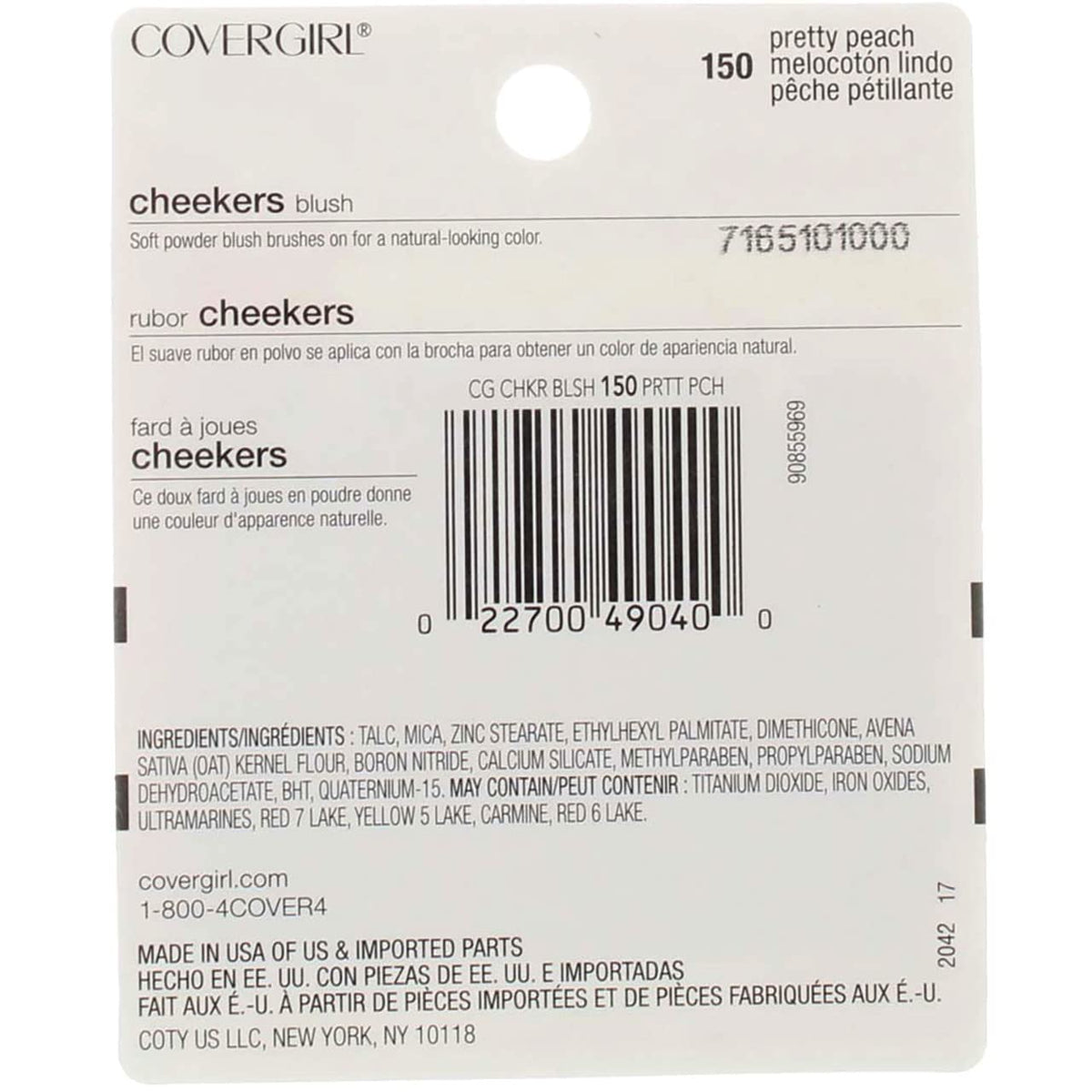 CoverGirl Cheekers Blush, # 150 Pretty Peach, 0.12 Ounce Beauty & Personal Care COVERGIRL