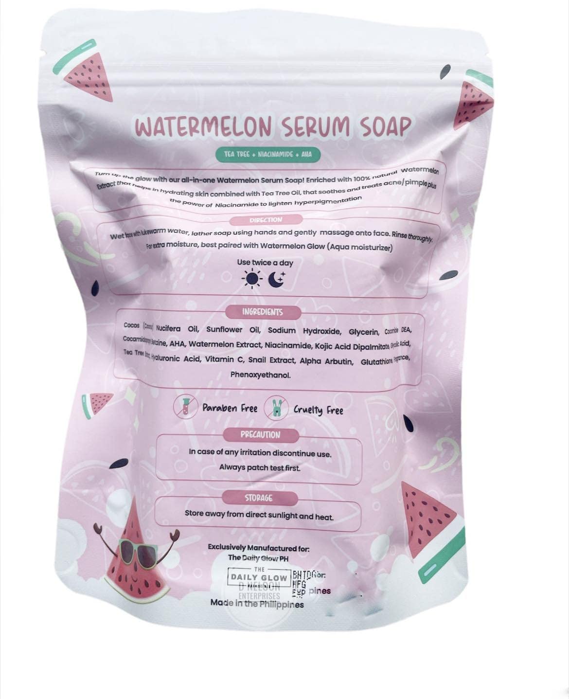 The Daily Glow Essentials Watermelon Serum Soap, 2 Bars x 135g Beauty & Personal Care The Daily Glow Essentials