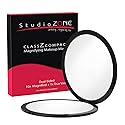 Compact Mirror - 10X Magnifying Mirror - Perfect for Purses - Small Travel Size - 2-Sided with 10X magnification and 1x w No Zoom - Black ClassZ Large Beauty & Personal Care StudioZONE
