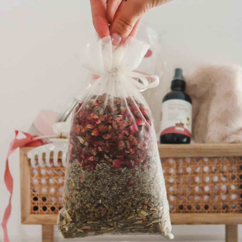 SPRIGS The Lotus Bath, 5.2 Oz - Herbal Water Birth Blend - Bathtub Additive with Soothing Natural Ingredients - Organic Rose, Chamomile, Lemongrass Beauty and Personal Care SPRIGS