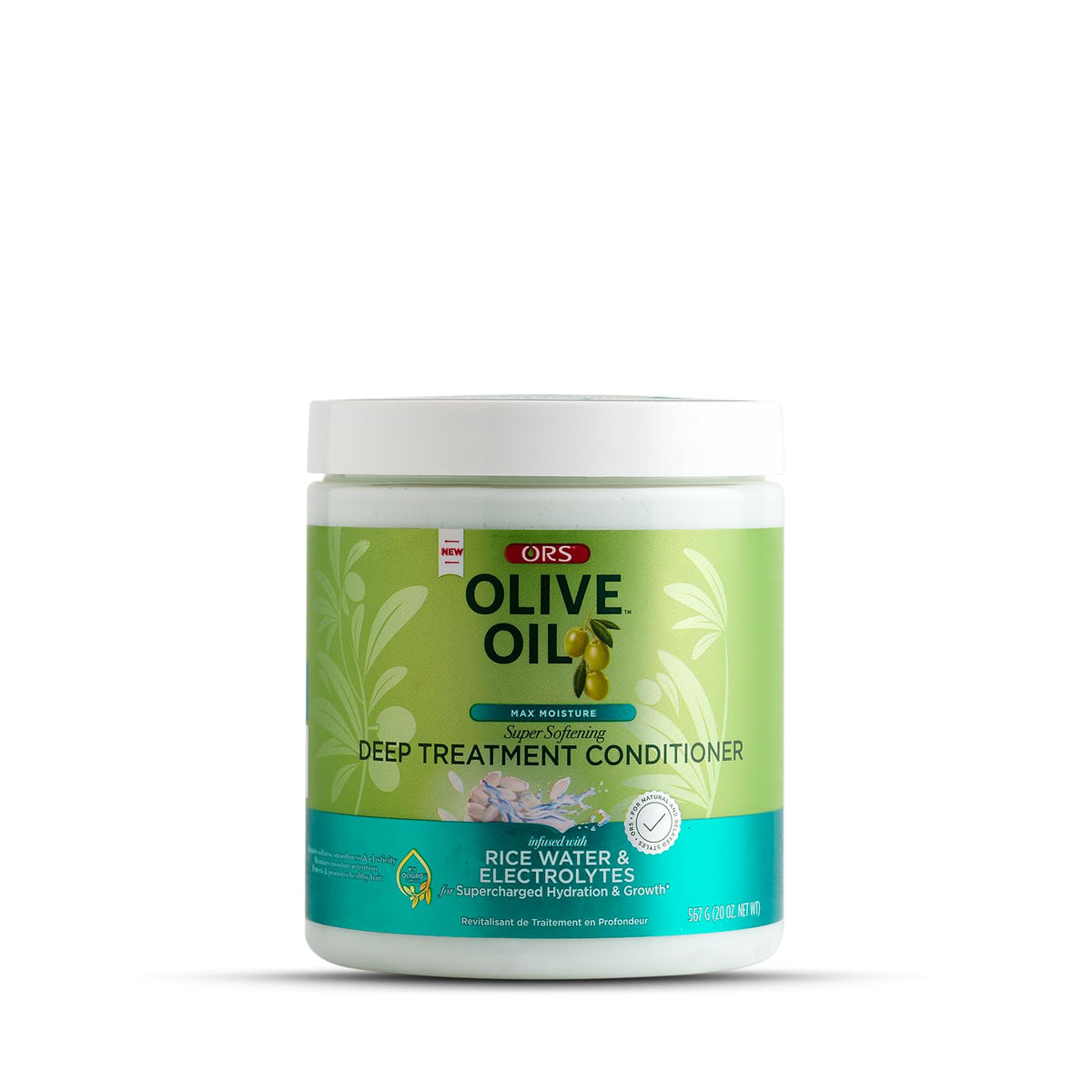 ORS Olive Oil Max Moisture Deep Treatment Conditioner with Rice Water & Electrolytes 20.0 Ounces
