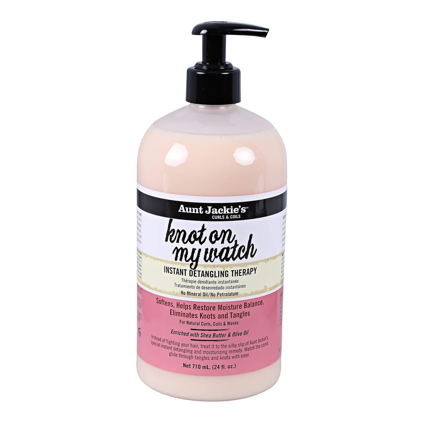 Aunt Jackie's Curls and Coils Knot On My Watch, Large 24oz Family Sized Pump, Instant Hair Detangling Therapy for Natural Curls, Coils and Waves Beauty & Personal Care Aunt Jackie's