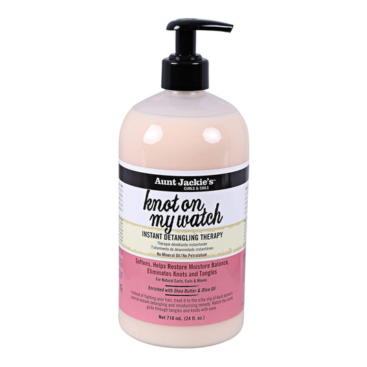 Aunt Jackie's Curls and Coils Knot On My Watch, Large 24oz Family Sized Pump, Instant Hair Detangling Therapy for Natural Curls, Coils and Waves Beauty & Personal Care Aunt Jackie's
