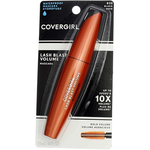 CoverGirl Lash Blast Waterproof Volume Mascara, Black [830] 0.44 oz (Pack of 4) Beauty & Personal Care COVERGIRL