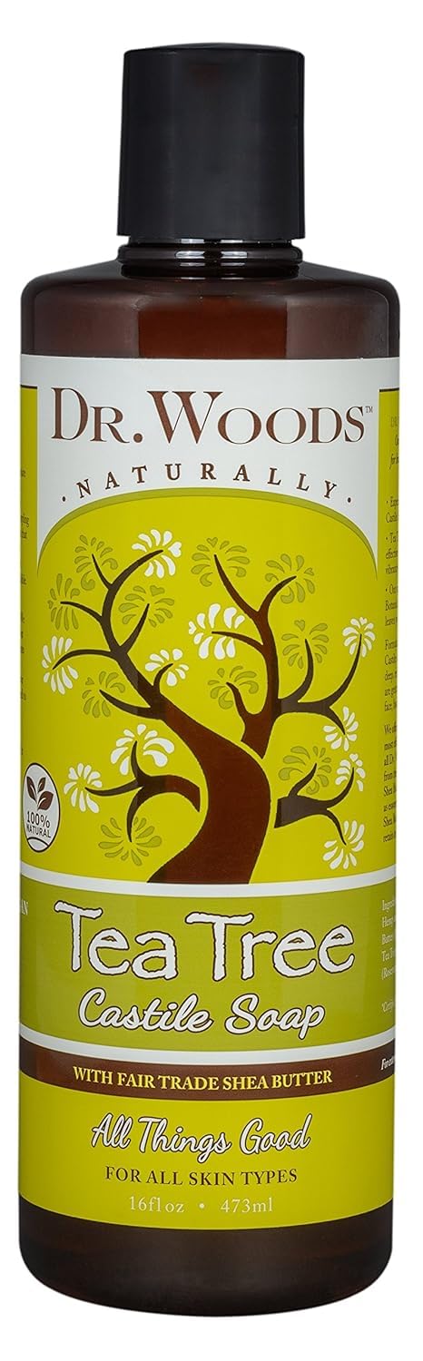 Dr. Woods Tea Tree Liquid Castile Soap - Castile Soap with Pure Tea Tree Oil, Body Wash for Men and Women, Contains Organic Shea Butter, Natural Beauty & Personal Care Dr. Woods
