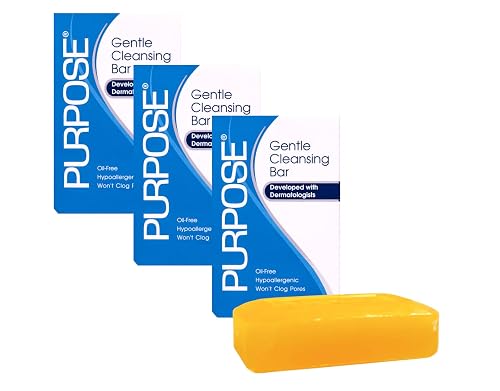 PURPOSE Gentle Cleansing Bar, Developed with Dermatologists, For Sensitive & Dry Skin, Oil-free, Hypoallergenic, Sulfate-Free, 6 oz Bar (Pack of 3) Beauty & Personal Care Purpose