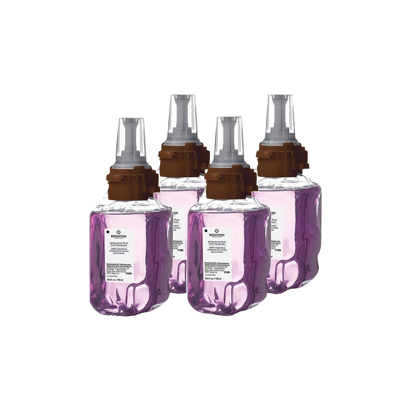 Coastwide Antibacterial Foaming Hand Soap Refill for ADX 7 Dispenser, Plum Scent, 700 ml, 4/Carton Beauty & Personal Care Brighton Professional