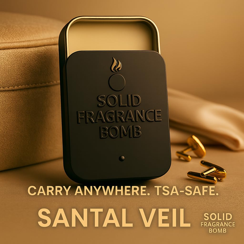 Solid Fragrance Bomb - Premium All-Natural Solid Cologne for Men & Women | Long-Lasting, TSA-Safe, Alcohol-Free, Halal, Handmade Travel Fragrance Balm Beauty & Personal Care Solid Fragrance Bomb