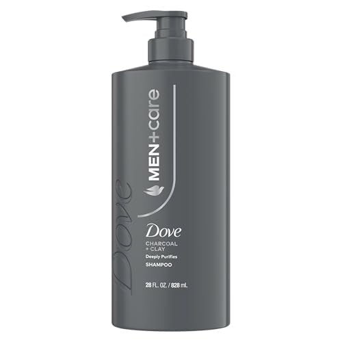 DOVE MEN + CARE Shampoo 1 count Charcoal + Clay for Real Hair that Powers Up Hair Strength, with Deep Purifying Benefits, 28 Fl oz Beauty and Personal Care DOVE MEN + CARE Default Title
