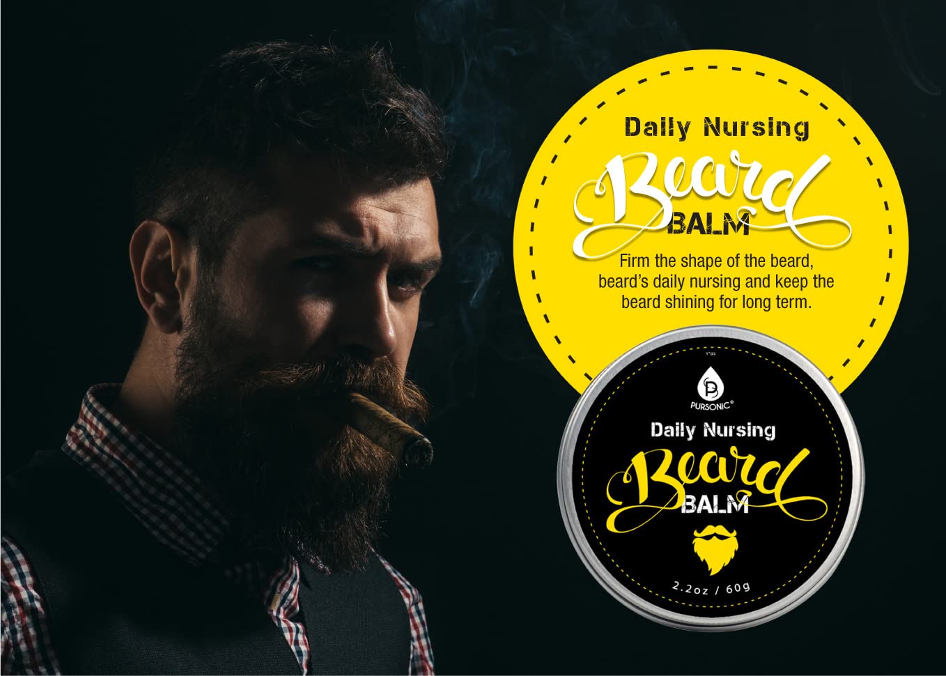 Pursonic Fathers Day Beard Kit Gifts For men - Care Grooming Set-Ultimate - Beard Grooming Kit For Men - Beard Comb, Beard Oil,Beard Balm & Beard Beauty and Personal Care Pursonic