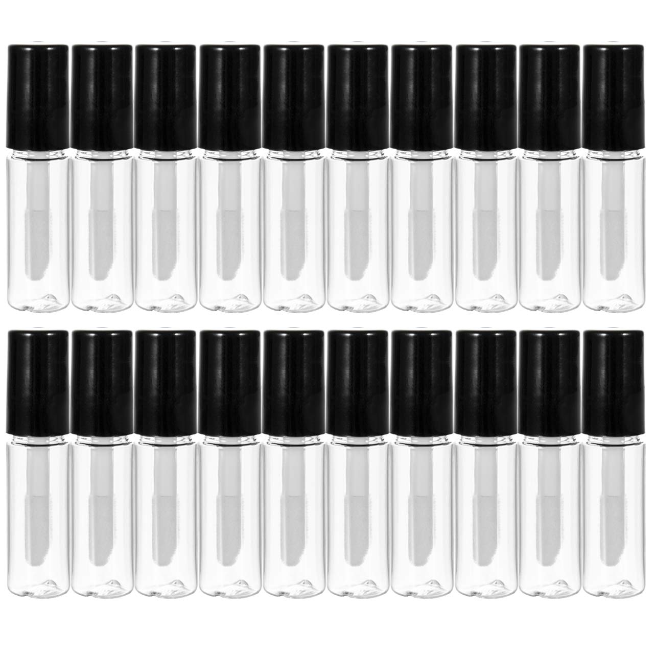 Beautyflier 20 Pack 1.5 ml Empty Lip Gloss Tubes Containers Clear Mini Refillable Lip Balm Bottles with Rubber Inserts for Lipstick Samples Travel DIY Beauty & Personal Care Beautyflier