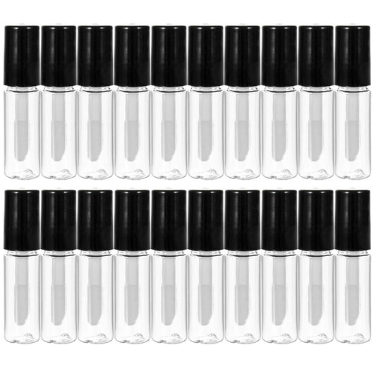 Beautyflier 20 Pack 1.5 ml Empty Lip Gloss Tubes Containers Clear Mini Refillable Lip Balm Bottles with Rubber Inserts for Lipstick Samples Travel DIY Beauty & Personal Care Beautyflier