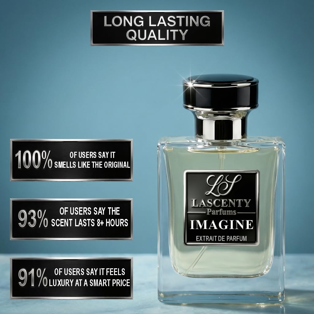 LaScenty IMAGINE Inspired by Imagination Unisex Perfume for women and Cologne for men | Extrait de Parfum | Long-Lasting Citrus Aromatic Amber Scent | Beauty & Personal Care LaScenty
