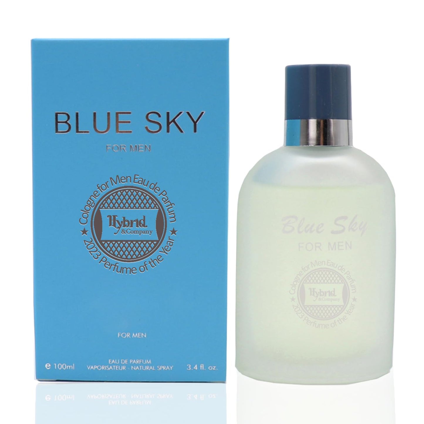 Hybrid & Company Blue Sky for men Men’s Classic Scent Perfume Eau De Toilette Spray 100 ML Beauty & Personal Care Hybrid & Company
