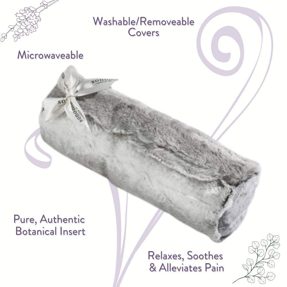 Sonoma Lavender, Lavender Bolster Roll, Microwaveable, Hot/Cold Neck Pillow, Soothing and Relaxing Pain Relief for Neck, Low Back or Behind The Knees Beauty and Personal Care Sonoma Lavender