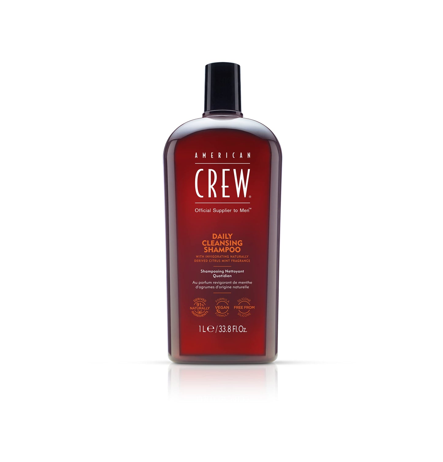 American Crew Shampoo for Men, Daily Cleanser, Naturally Derived, Vegan Formula, Hair Care Gift for Him, Citrus Mint Fragrance, 33.8 Fl Oz Beauty & Personal Care AMERICAN CREW