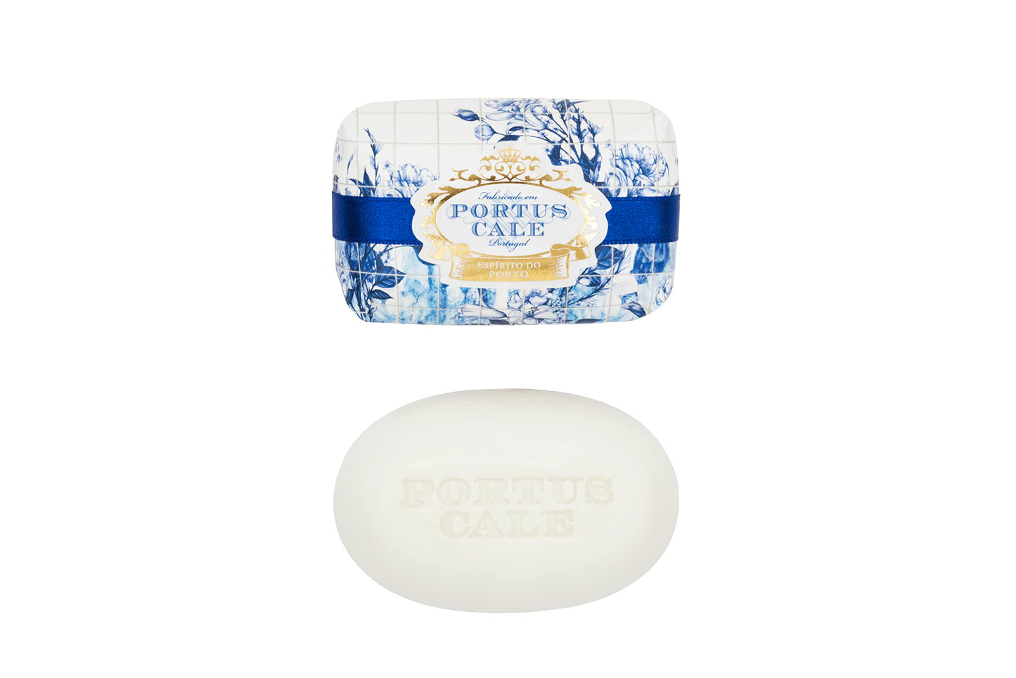 Portus Cale Gold & Blue Collection Fragranced Soaps Set (3 x 150g) luxury Floral Aroma Pink-Pepper and Jasmine Paper Wrap Beauty & Personal Care Portus Cale