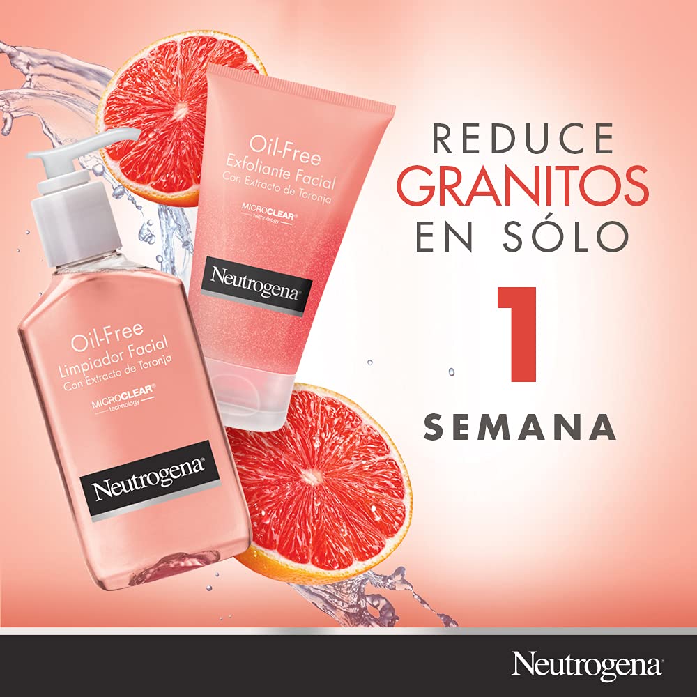 Neutrogena Oil Free Pink Grapefruit Acne Face Wash with Vitamin C, Salicylic Acid Acne Treatment Medicine, Gentle Foaming Vitamin C Facial Scrub Beauty & Personal Care Neutrogena