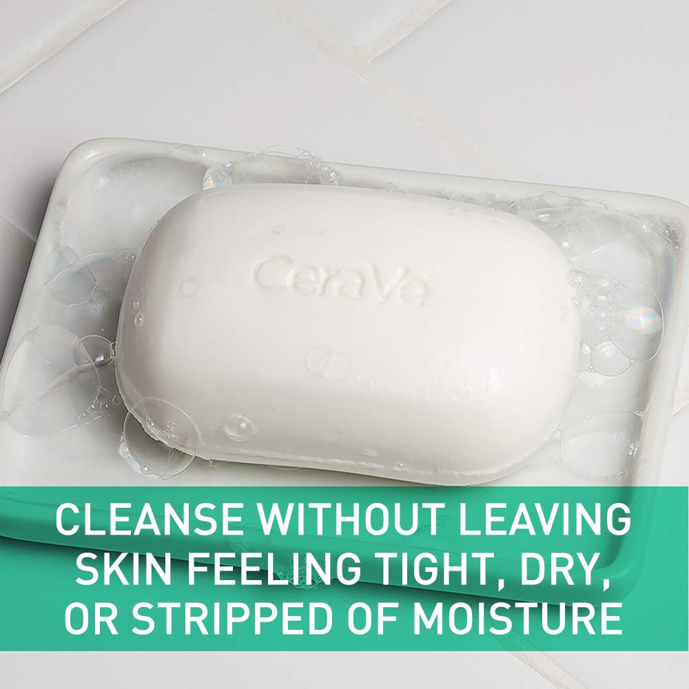 CeraVe Foaming Cleanser Bar, Soap-Free Body and Face Cleanser Bar for Oily Skin, Fragrance Free, 4.5 Ounce Beauty and Personal Care CeraVe