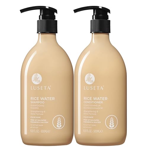 Luseta Rice Water Shampoo and conditioner Set Strengthening & Nourishing Revitalizes Shine for All Hair Types Hydrating & Frizz Control for Women Beauty & Personal Care LUSETA