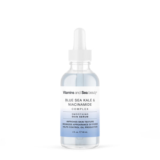 Vitamins and Sea Beauty Blue Sea Kale and Niacinamide Serum for Face, Anti-Aging Firming, Smoothing Face Serum for Minimizing Pores, Oil Control, 2 Fl Beauty & Personal Care VITAMINS AND SEA BEAUTY