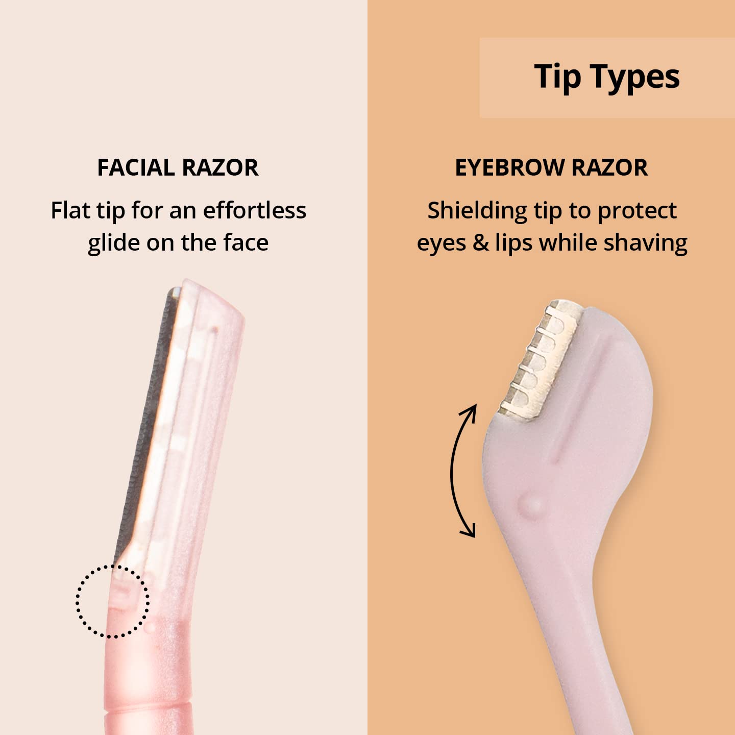 Carmesi Facial Hair Removal Combo with Face Razor + Eyebrow Razor - Painless & Precision Face Hair Removal - for Eyebrows, Upper Lip, Peach Fuzz Beauty and Personal Care Carmesi