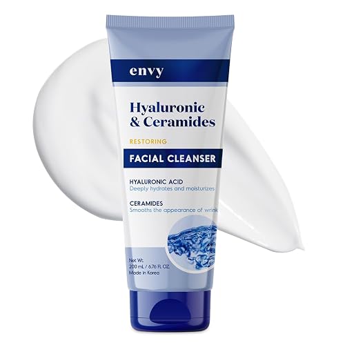 Envy Facial Cleanser with Hyaluronic Acid & Ceramides - Hydrating, Moisturizing & Radiance-Boosting - Clean, Cruelty-Free Korean Skin Care for All Beauty & Personal Care Envy