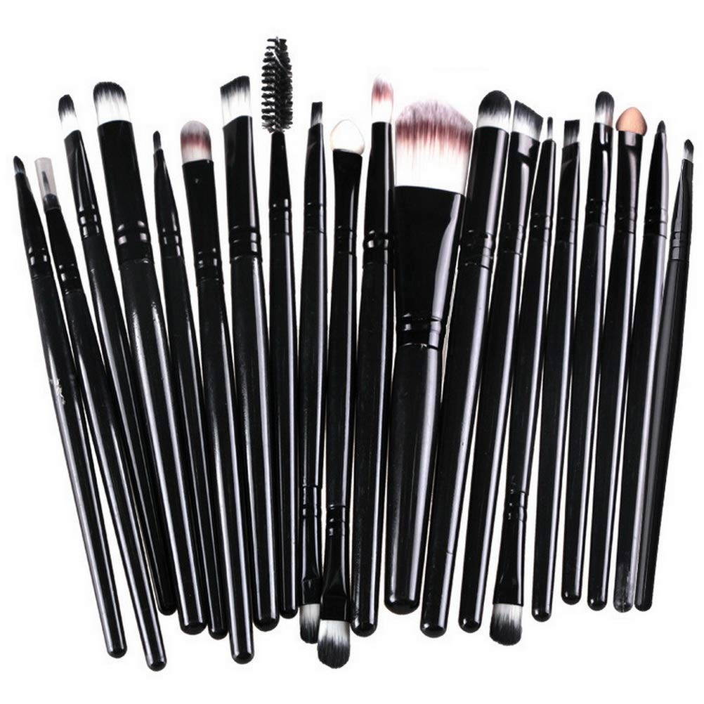 Makeup Brushes ZHIYE Make up Brush Set 20 PCs Professional Face Eyeliner for Foundation Blush Concealer Eyeshadow with Travel Black Beauty & Personal Care ZHIYE
