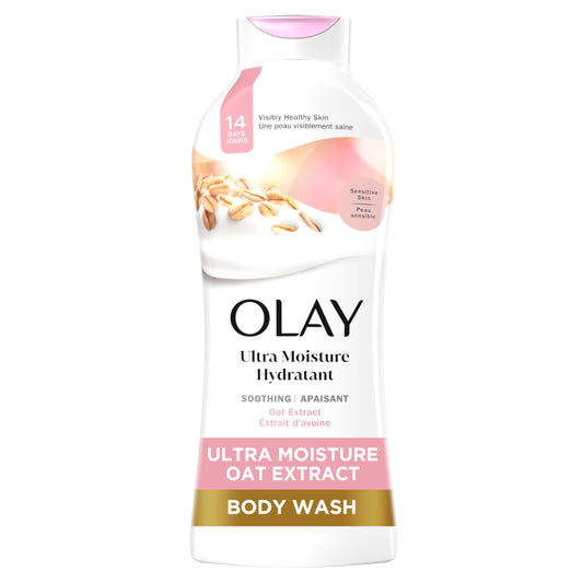 Olay Body Wash for Women, Ultra Moisture, For Sensitive Skin, Soothing Formula, 24hr Moisturizing, Hydrating & Refreshing, B3 Vitamin Complex, Free Beauty & Personal Care Olay