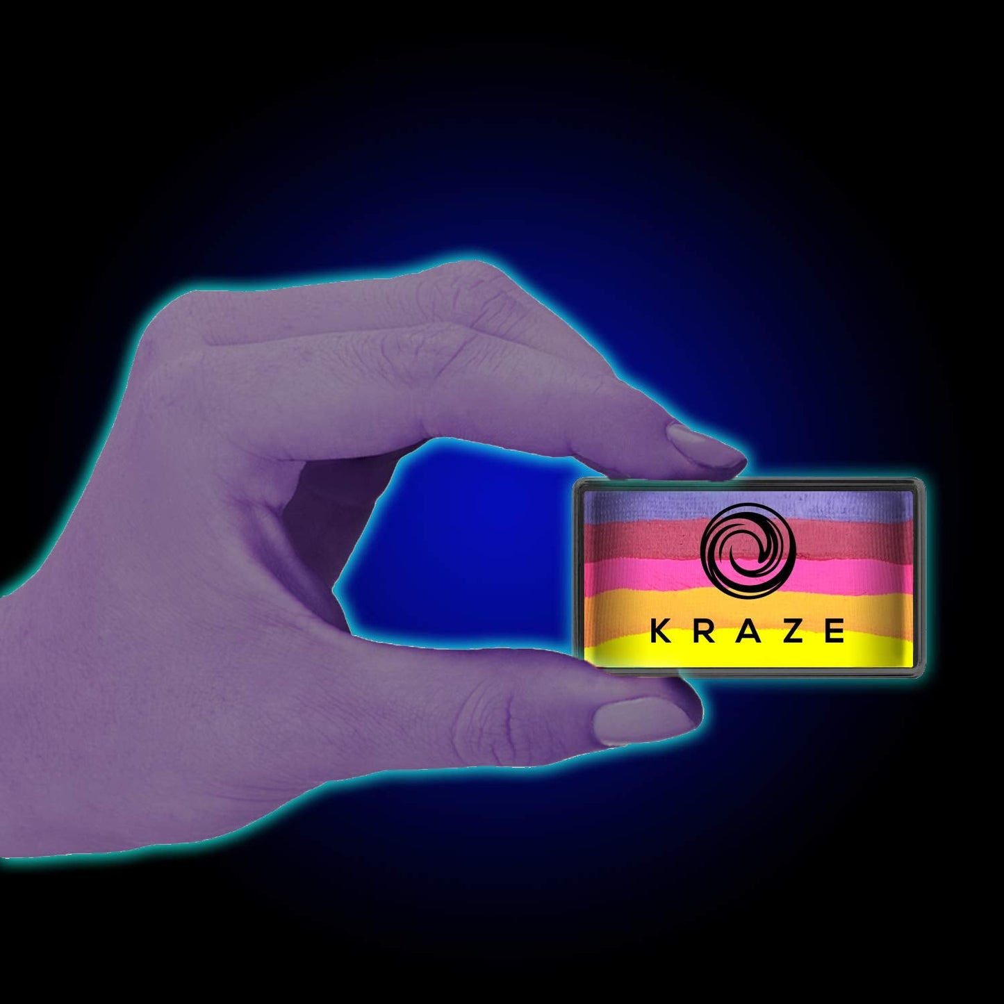 Kraze FX Dome Stroke - Royal Sunset (25 gm), Water Activated, Professional UV Glow Blacklight Reactive Face and Body Painting Rainbow Cakes Beauty & Personal Care Kraze FX