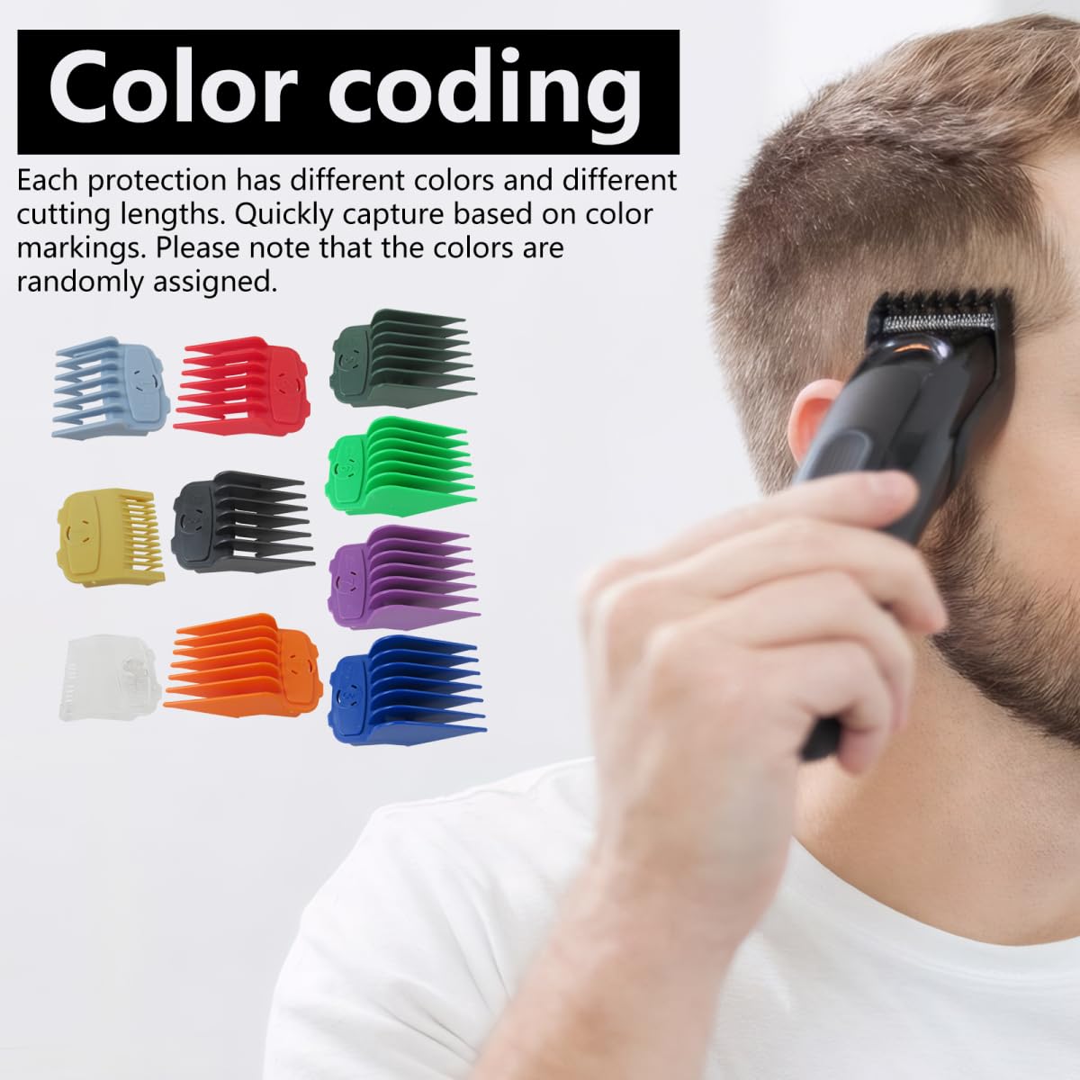 US! 10-Pack Magetic Clipper Guards Set for TPOB Slime2, Color Coded Clipper Guides Replacement - Length: 1/16" to 1" Beauty and Personal Care YTXXDEUS