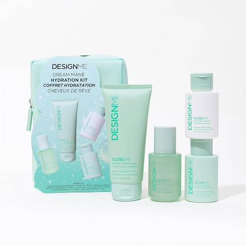 DESIGNME GLOSS.ME Hydration Kit |Moisturizing Shampoo, Conditioner, Mask & Hair Oil | With Argan Oil | For Dry & Frizzy Hair - Hydrating, Anti-Frizz Beauty & Personal Care Design.Me