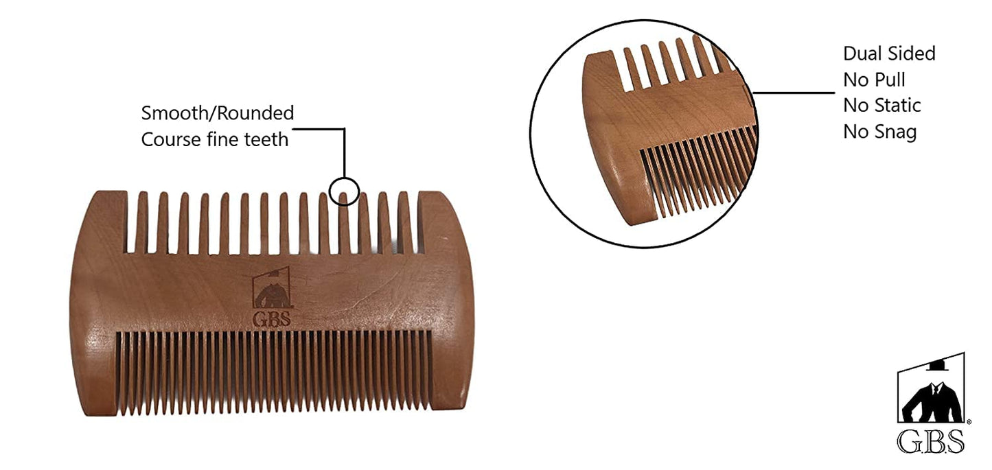 G.B.S Men's Kit, Barber Beard Scissors, Shaping Tool, Military Style Black Bristle Beard Brush with Natural Black Bristle, Anti-static Dual Action Beauty and Personal Care G.B.S