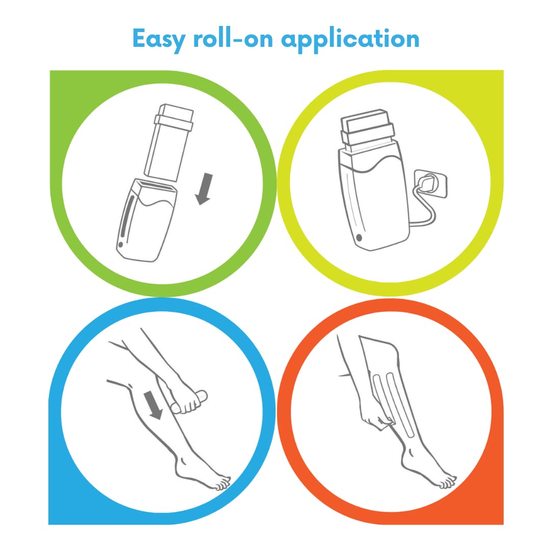Depil Bella Roll On Wax Black Depilatory - Body Waxing, Hair Removal Wax-Cartridge - For Men and Women - Home Self Waxing - Sensitive Skin Beauty and Personal Care DEPIL BELLA