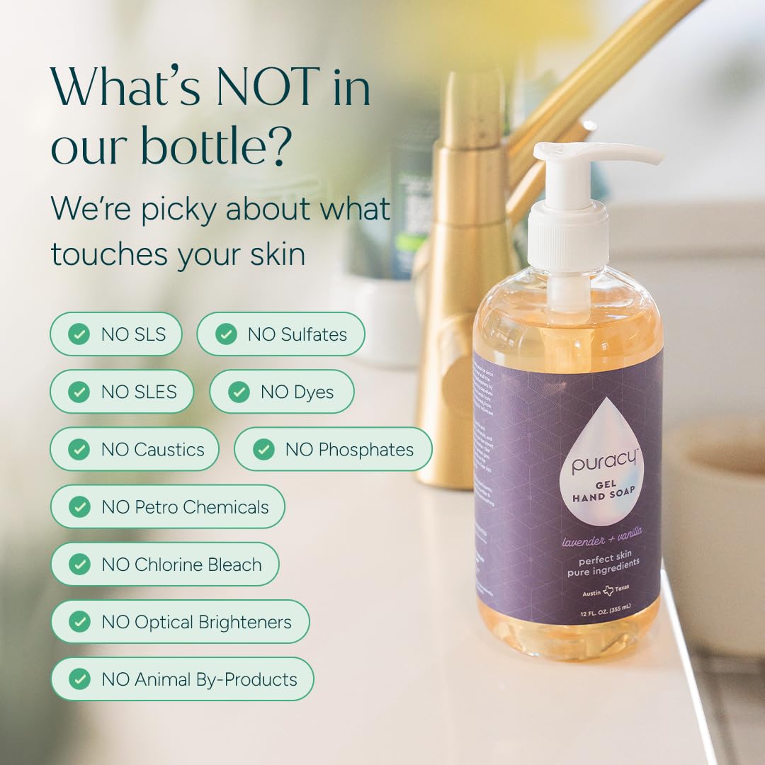 Puracy Foaming Hand Soap - Plant-Powered Natural Hand Soap As Seen on TikTok, Non-Toxic, Sulfate-Free Liquid Soap, Moisturizing Foam Handwash Liquid Beauty & Personal Care Puracy