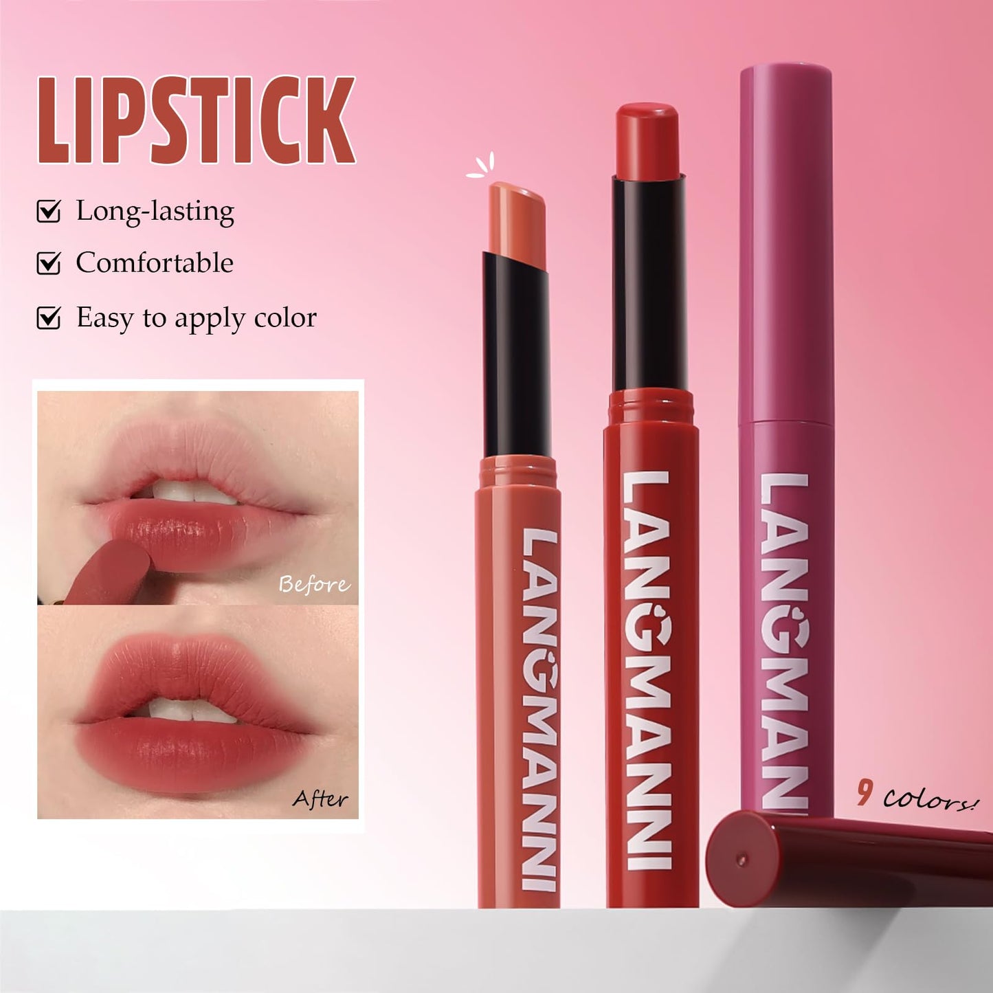 MESUROSE M?TYSUR Matte Lipstick - Non-Sticky, Long-Lasting & Waterproof Lipstick for Women, Richly Pigmented, Hydrating Lip Makeup with Smudge-Proof Beauty & Personal Care MESUROSE