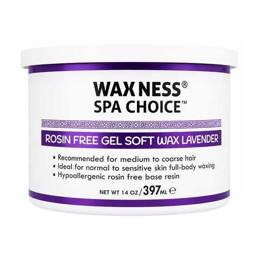 Waxness Spa Choice Rosin Free Gel Soft Wax Lavender 14 oz / 397 ml Beauty and Personal Care Waxness