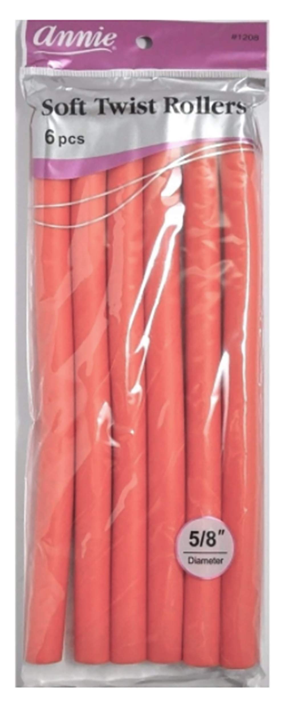 Annie 01208 Soft Twist Rollers, Orange, 6 Count Beauty & Personal Care Annie