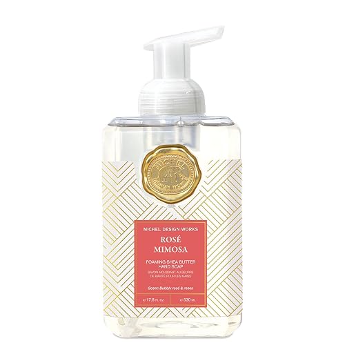 Michel Design Works Foaming Hand Soap, Rose Mimosa, Beautiful Square Container with Pump Beauty & Personal Care Michel Design Works